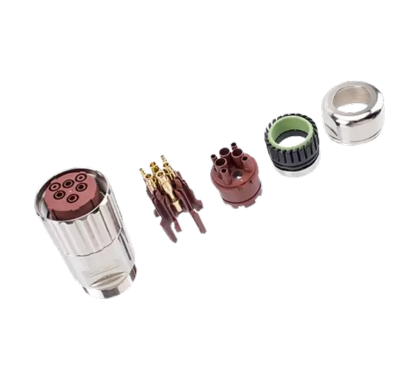 M40 Сигнальная прямая внутренняя металлическая вилка в сборе (обжимная)