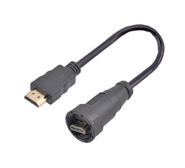 Кабельный разъем HDMI Str.Male – Str.Male (резьбовой)