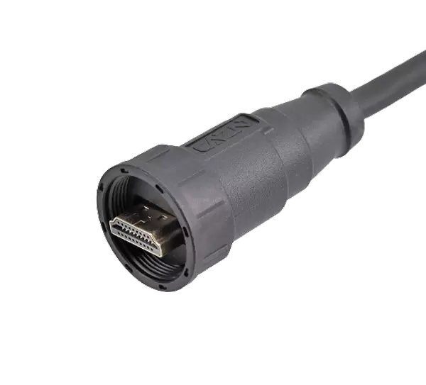 Кабельный разъем HDMI Str.Male – Str.Male (резьбовой)