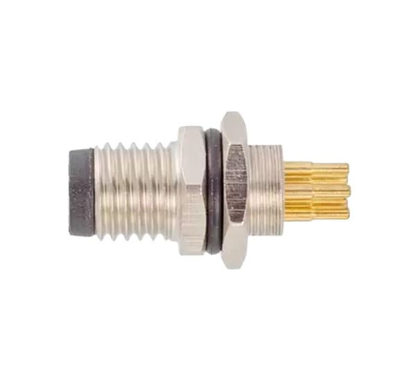 Разъем M8 "папа" для переднего монтажа (PCB, винт M8*0,5)