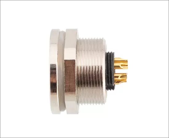 Гнездо M9 для фронтального монтажа (под пайку)