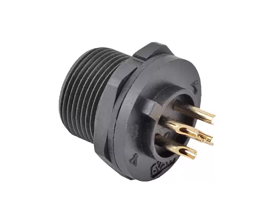 Гнездо E10 с тыльной стороны для пайки (резьбовое)