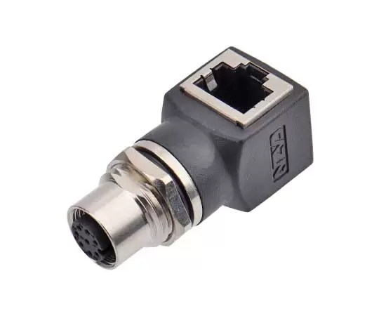 M12 Угловая женщина к адаптеру RJ45