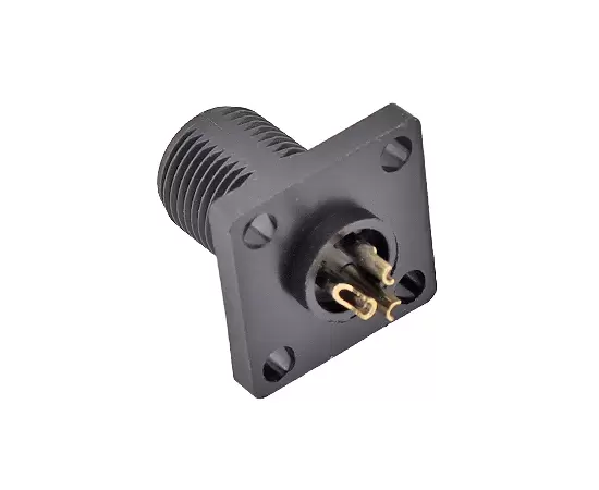 E7 Штекерная розетка фланцевого типа под пайку (резьбовая)