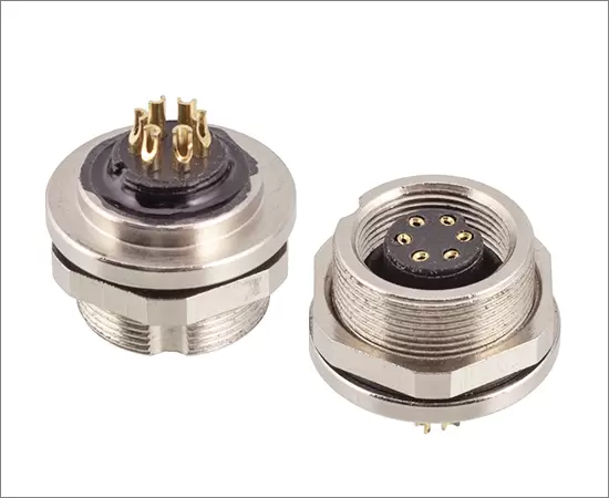 Гнездо M9 с задним креплением (под пайку)