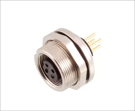 Гнездо M9 с задним креплением (печатная плата)