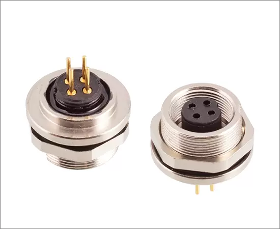 Гнездо M9 с задним креплением (печатная плата)