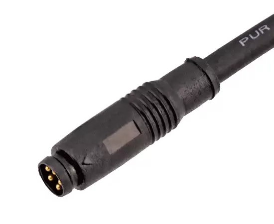 Прямой штекер M8, литой (быстро вставляемый)