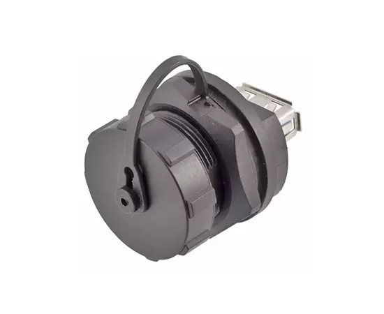 Гнездо USB «мама-мама» с задней монтировкой (резьбовое)