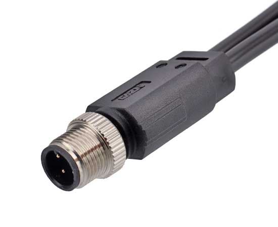 Штекер M12 1 к 2, литой