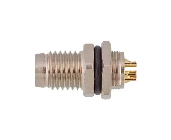 Гнездо M8 для фронтального монтажа (пайка, винт M8*0,5, металлический интерфейс)