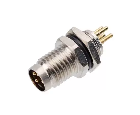 Гнездо M8 с передним креплением (печатная плата, винт M8*0,5, металлический интерфейс)