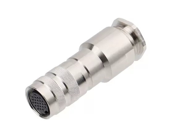 M16 Прямой гнездовой металлический разъем в сборе (под пайку)