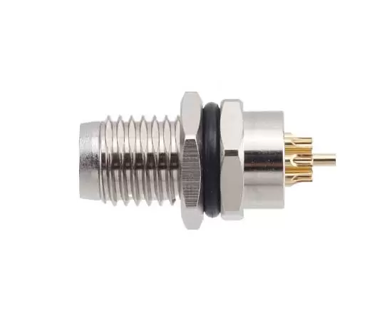 Гнездо M8 с задним креплением (пайка, винт M8*1, металлический интерфейс)