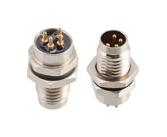 Гнездо M8 с задним креплением (печатная плата, винт M8*1, металлический интерфейс)