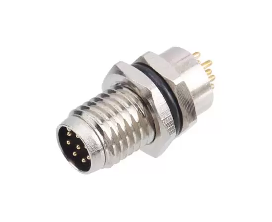 Гнездо M8 с задним креплением (печатная плата, винт M8*1, металлический интерфейс)