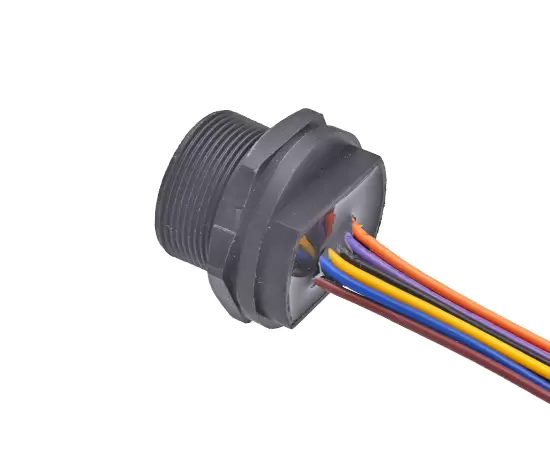 Гнездо USB с задним креплением, с проводом (резьбовое)