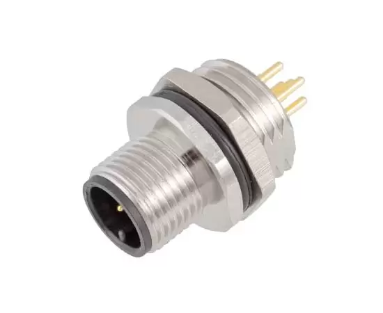 Гнездо M12 для фронтального монтажа (винт для печатной платы M16*1.5/PG9)