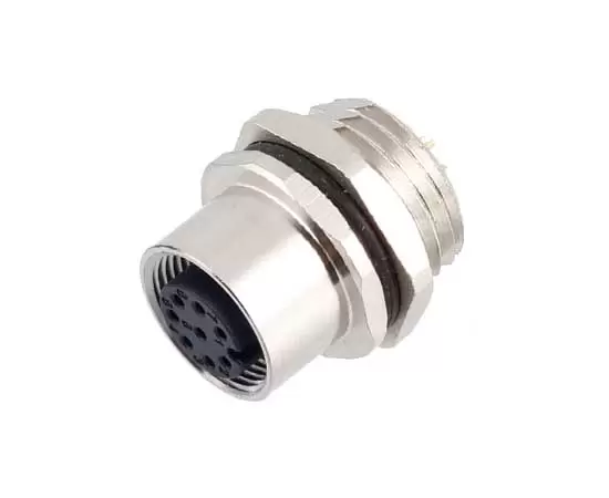 M12 гнездо для фронтального монтажа с припоем M16*1.5/PG9