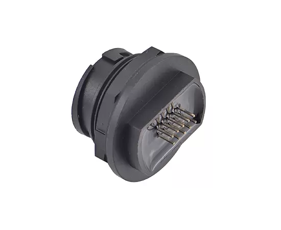 E16 EUSB гнездо для печатной платы с задним креплением (байонет)