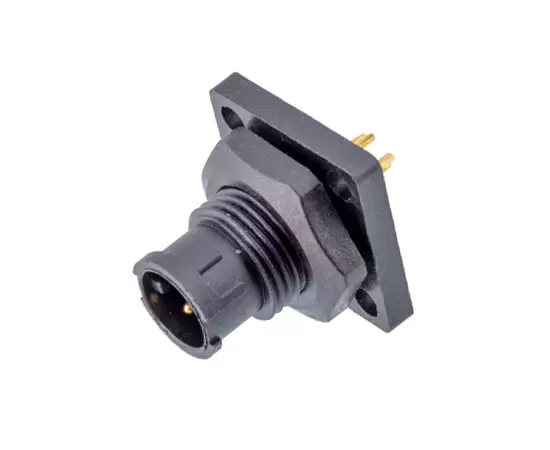 E7 Штекерный фланцевый разъем под пайку (байонетный)