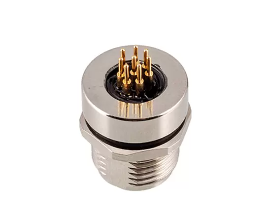 Гнездо M8 с задним креплением (печатная плата, винт M12*1)