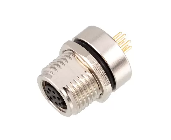 Гнездо M8 с задним креплением (печатная плата, винт M12*1)