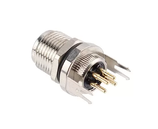 Гнездо M8 с задним креплением (печатная плата, винт M10*0,75, заземленный тип)