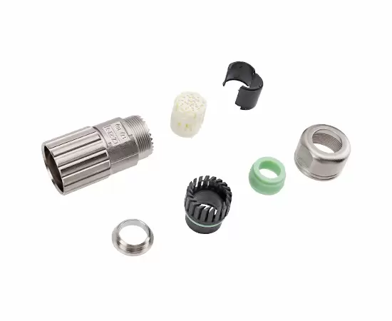 M623 Сигнальная прямая розетка металлическая собранная вилка (обжимная)