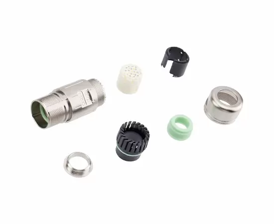 M623 Сигнальная прямая ответная розетка металлическая собранная вилка (обжимная)