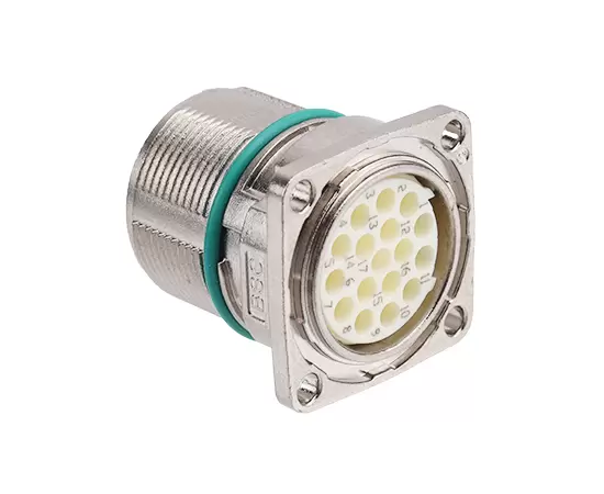 M623 Сигнальный прямой гнездовой разъем (обжимной, монтажное отверстие 19,8x19,8)