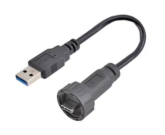 Кабель TYPE-C Male to USB Male (с резьбой)