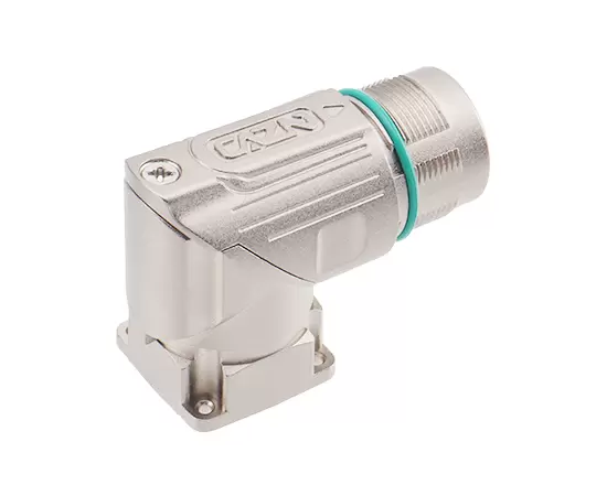 M923 Power Angled Male Square Assembled Socket (обжим, монтажное отверстие 19,8x19,8)