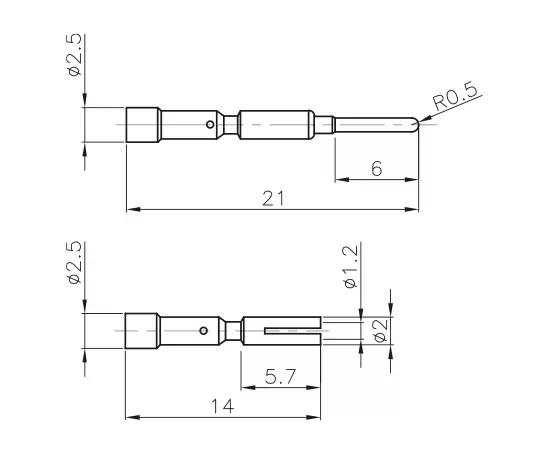 M623·Сигнал заклепочного нажимного штифта φ1
