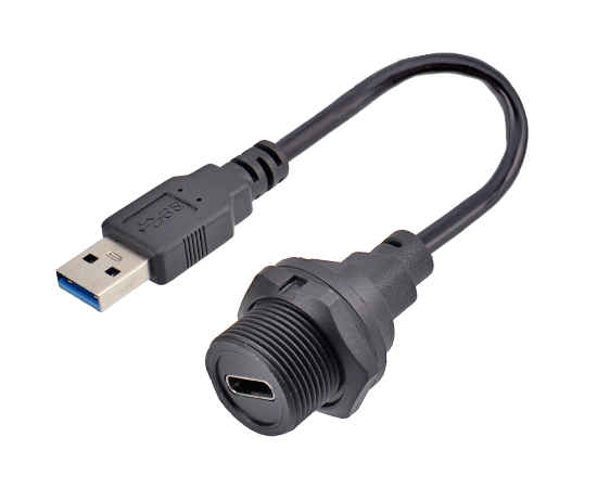 Женское задним креплением типа C к кабелю USB-переоседания USB (резьба)