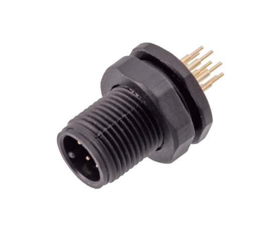 M12 Мужское заднее крепление (PCB, Винт M12*1, Пластиковый тип)