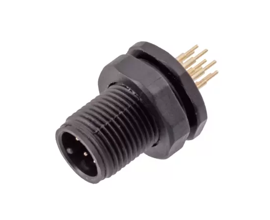 M12 Мужское заднее крепление (PCB, Винт M12*1, Пластиковый тип)