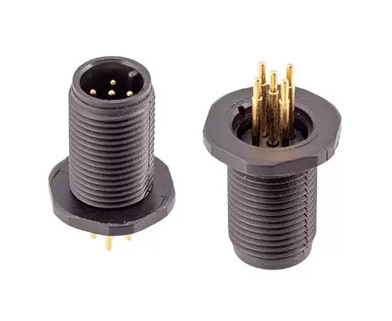 M12 Мужское заднее крепление (PCB, Винт M12*1, Пластиковый тип)