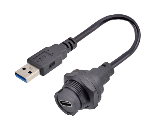 Женское задним монтажным сосудом Type-C к кабелю USB-переоседания (байонет)