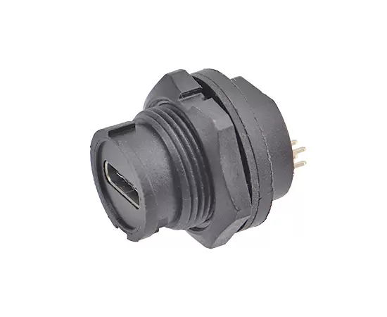 Гнездо печатной платы типа C с задним креплением (байонетное)