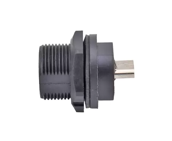 Гнездо MICRO USB «мама-мама» с задним креплением (резьбовое)