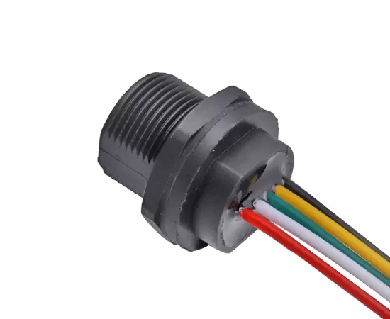 Гнездо MICRO USB с задним креплением и проводом (резьбовое)