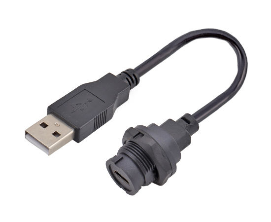 Микро USB -женское задним монтажом сосуд с USB 2.0 мужской кабель с перерадным (байонет)