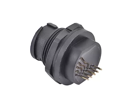 Гнездо MICRO USB Female для монтажа на заднюю панель печатной платы (байонет)