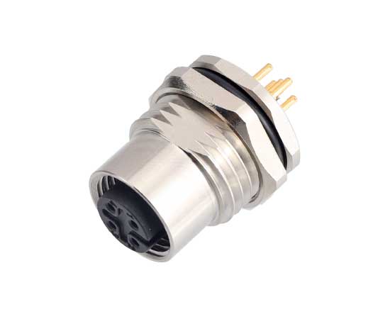 M12 Женское заднее крепление гнезда (PCB) M16*1,5/PG9
