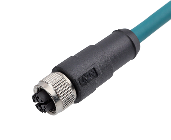 M12 Straight Fembroded Pluged (тип данных, экранированный)