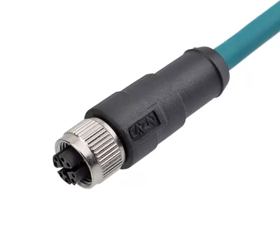 M12 Straight Fembroded Pluged (тип данных, экранированный)