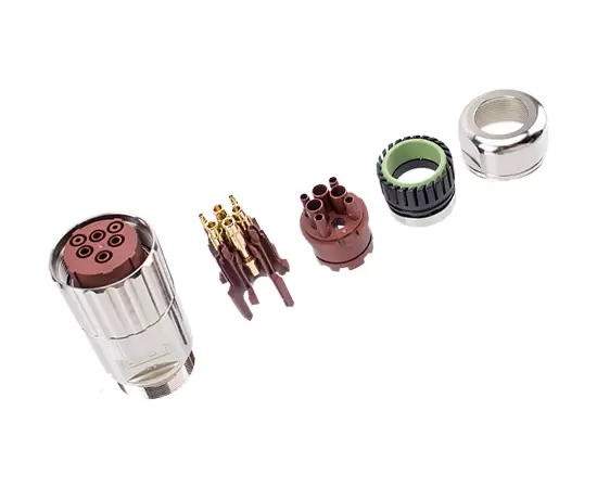 M40 Сигнальная прямая розетка металлическая собранная заглушка (обжимная)