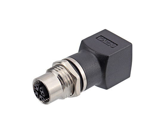 M12 Прямая женщина до RJ45 Адаптер 180 ° (тип данных)