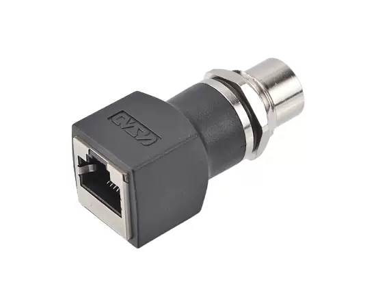 M12 Прямая женщина до RJ45 Адаптер 180 ° (тип данных)